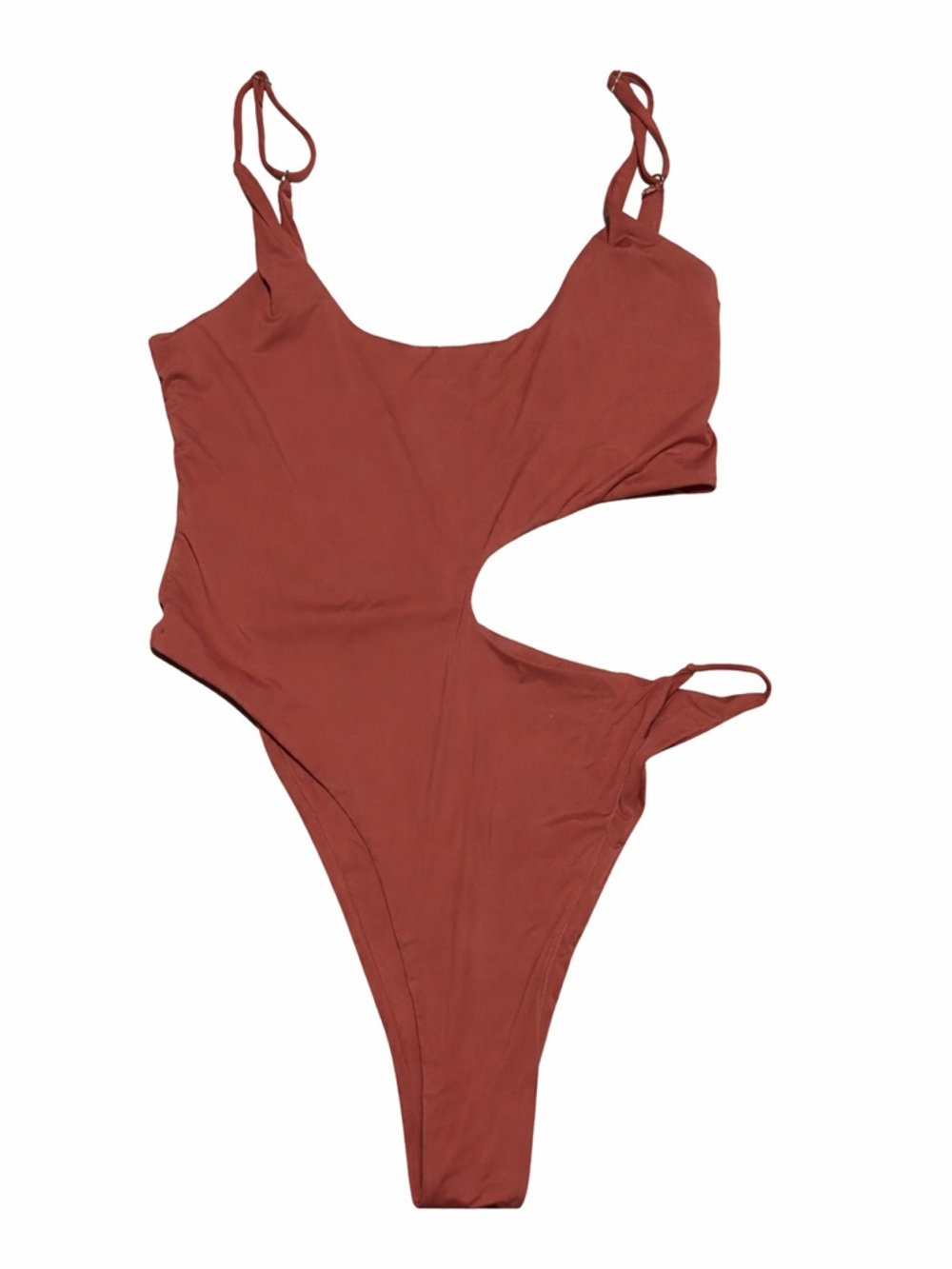 MATTE Collection brown one piece swimsuit size large